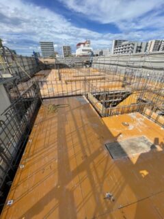 9月18日　亀Gマンション　3Fスラブ型枠施工完了