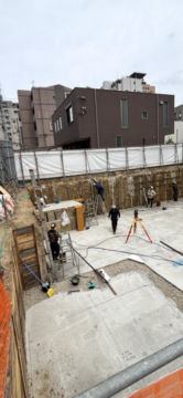 6月16日　千種区OKマンション　基礎墨出・底受型枠