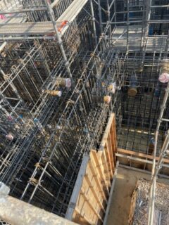 6月30日　千種区OKマンション　基礎型枠建込中