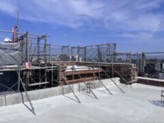 5月25日　OB1丁目マンション　X棟上棟状況