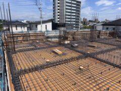 8月22日　N市マンション　1Fコンクリート打設前型枠施工完了